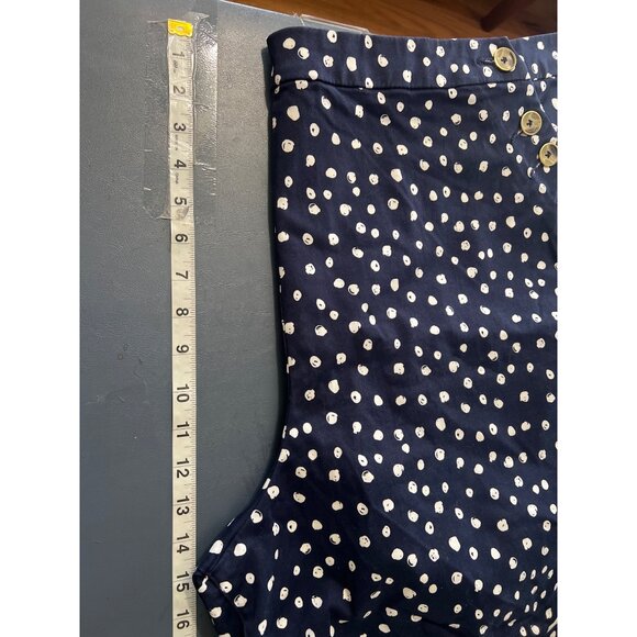 Lane Bryant Womens Size 28 Polka Dot Navy Shorts   Vacation Resort Stretch - Picture 8 of 11